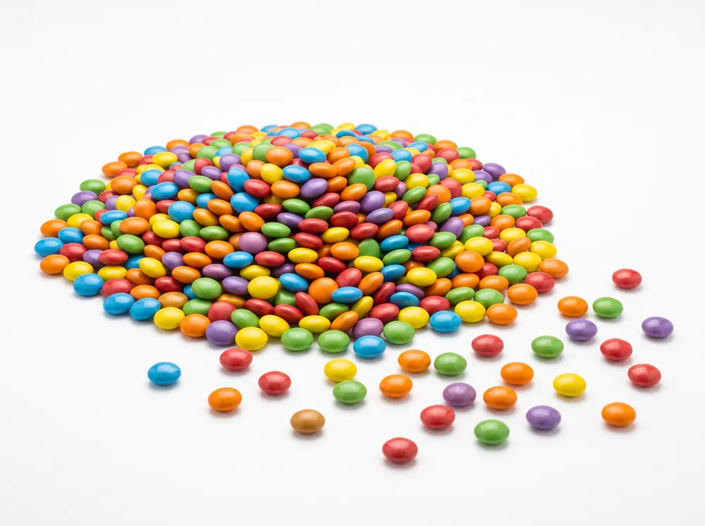 Panned Chocolate Lentils, Bright Mix — wholesale case