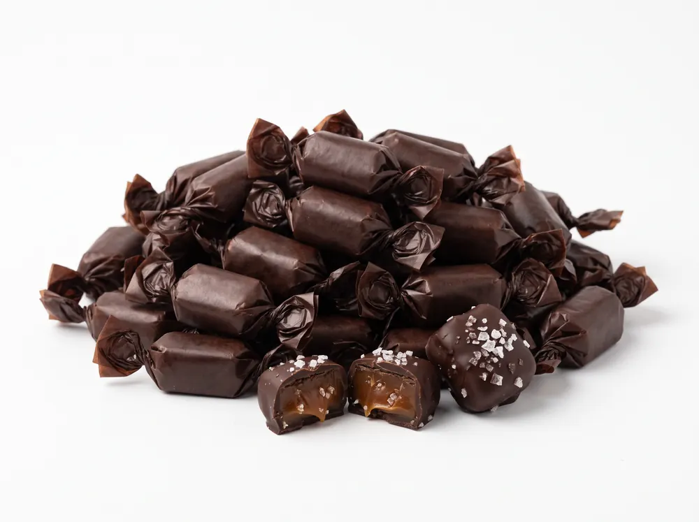 Dark Chocolate Sea-Salt Caramels — wholesale case